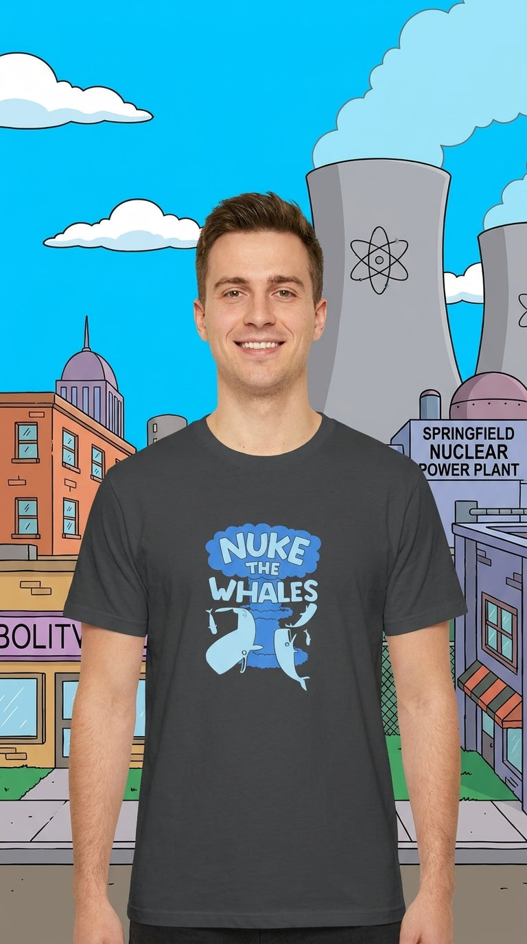 Nuke The Whales T-Shirt in Black lifestyle image