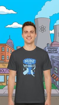 Thumbnail for Nuke The Whales T-Shirt in Black lifestyle image