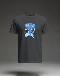 Thumbnail for Nuke The Whales T-Shirt in Black flat mockup