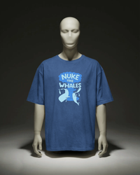 Thumbnail for Nuke The Whales T-Shirt in Royal flat mockup