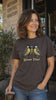 Dark Chocolate Great Tits bird pun T-shirt short Reel filmed in a coffee roastery setting.