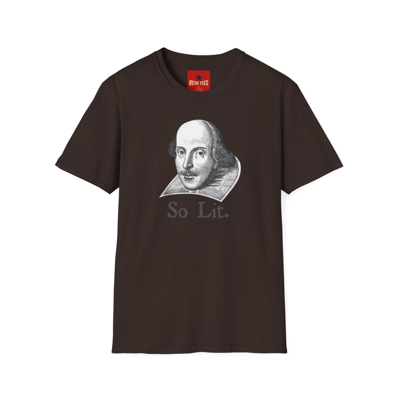 Shakespeare So Lit T-Shirt in Dark Chocolate