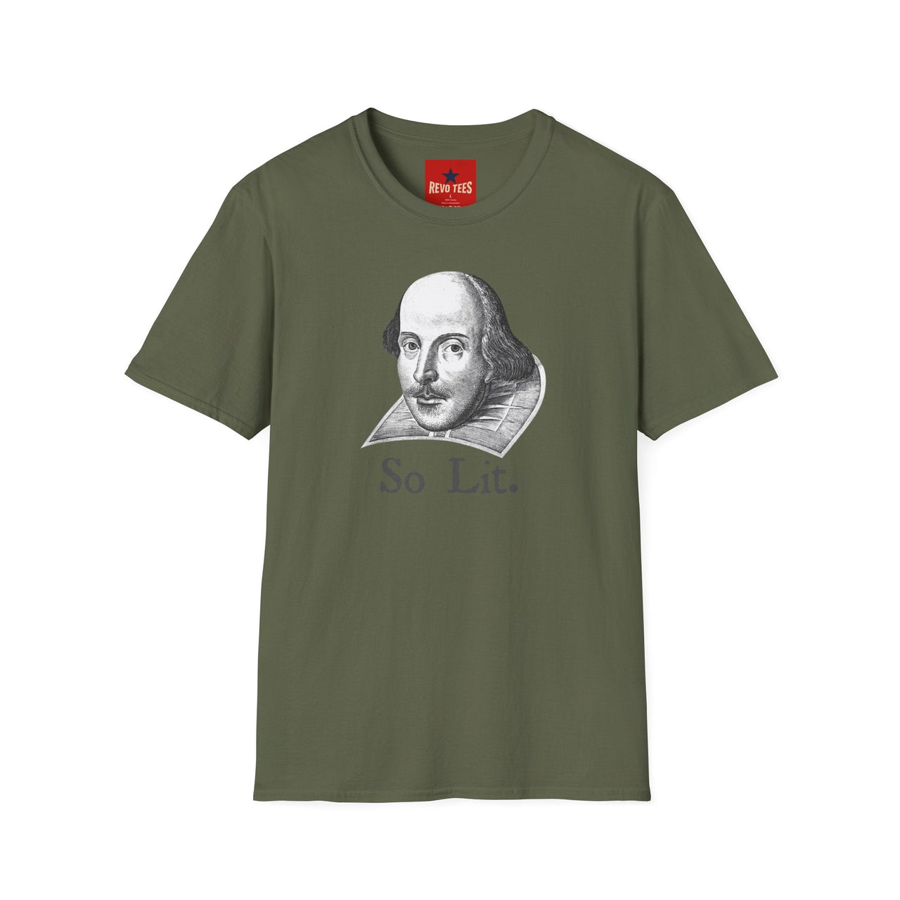 Shakespeare So Lit T-Shirt in Military Green