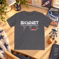 Thumbnail for Skynet children's t-shirt charcoal flat mockup