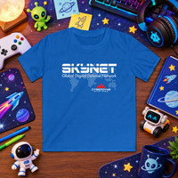 Thumbnail for Skynet children's t-shirt Royal flat mockup
