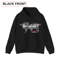 Thumbnail for Skynet hoodie in black with front print label