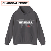 Thumbnail for Skynet hoodie in charcoal with front print label