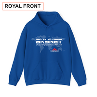 Thumbnail for Skynet hoodie in royal blue with front print label