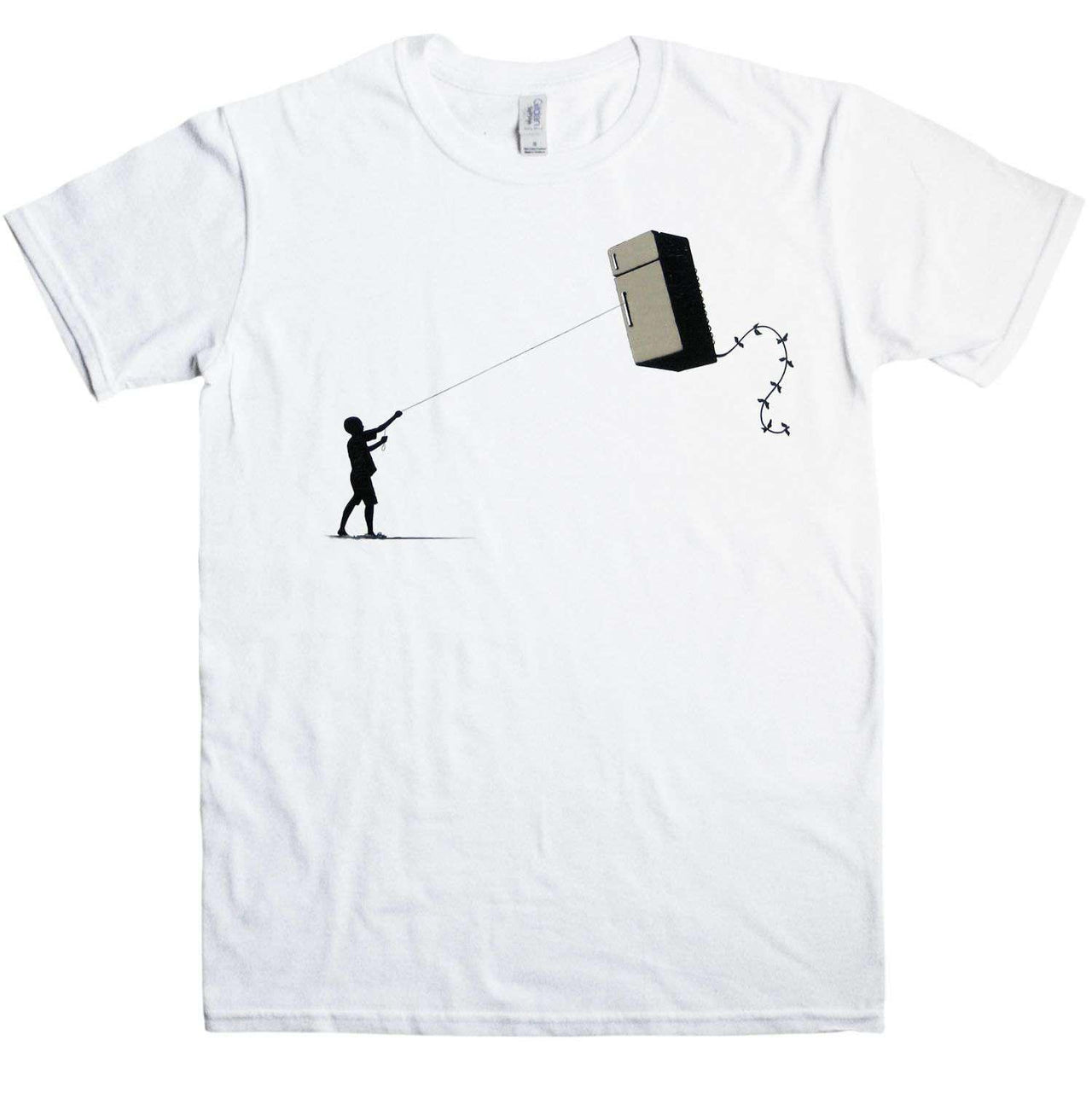 Banksy T Shirt - Fridge Kite