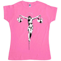 Thumbnail for Banksy Womens T Shirt - Shopping Jesus
